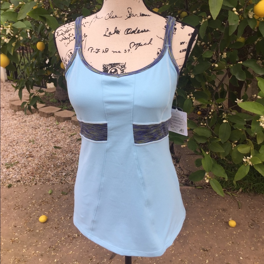 Athleta Prasada Workout Tank, Powder Blue, Size M